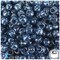 BeadTin Montana Blue Transparent 9mm Barrel Plastic Pony Beads (500pcs)